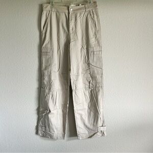 H&M Khaki Straight Leg Cargo Pants